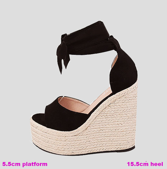 Wedge Espadrille Women - LIHUAMAO 15.5 cm hak suède pumps